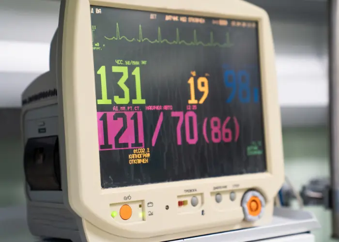 monitor displaying vital signs